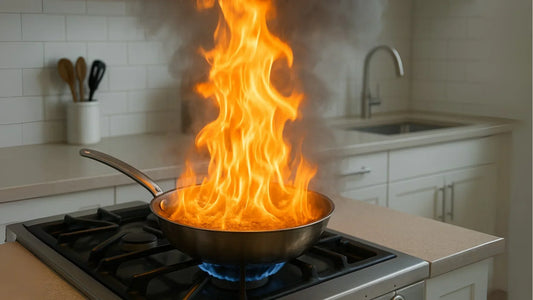 So löschst Du sicher einen Fettbrand in Deiner Küche