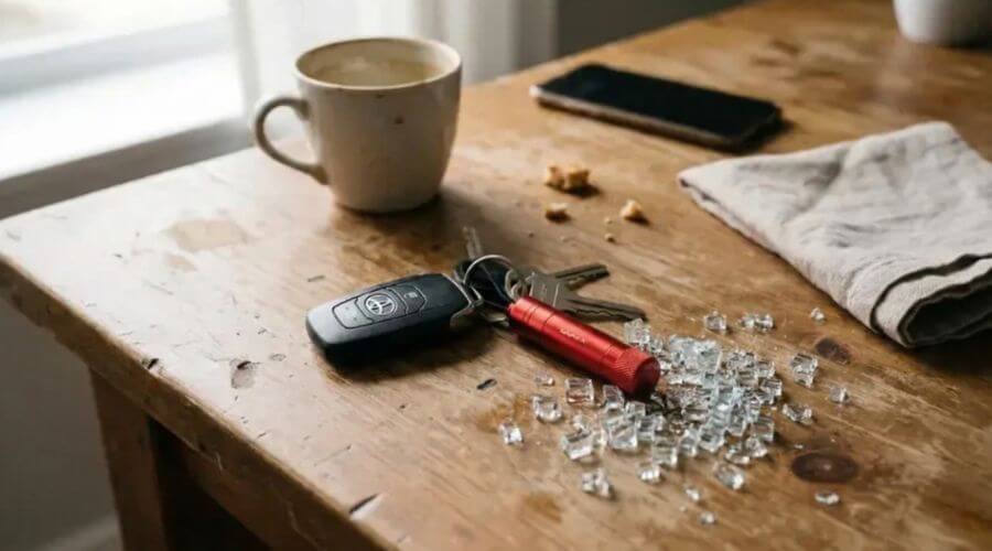SafePro X clipped to car keys